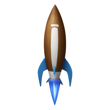 A coconut rocket sticker