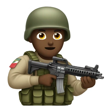 Soldier aiming assault rifle sticker