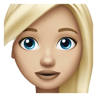 Blond bratz blue eyes white skin sticker