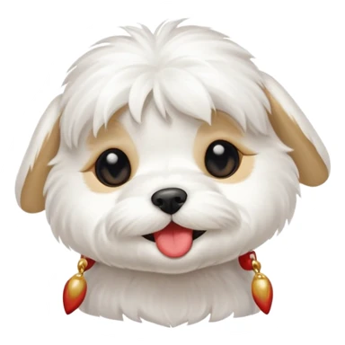 small maltese kissing sticker
