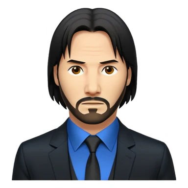 Masculinity John wick emoji size 100x100 pixel sticker