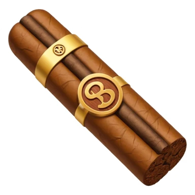 cigar with bloc symbol in ios style horizontaly sticker