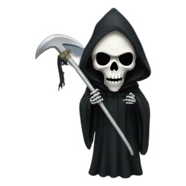 Grim Reaper holding sythe sticker