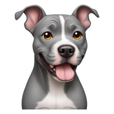 cute gray pitbull  sticker