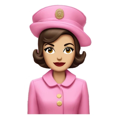 Jackie Kennedy day of assasination in pink suit and pillbox hat sticker