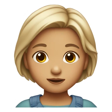 little girl with short hair sticker