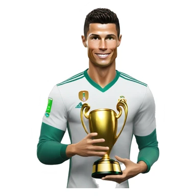 cristiano ronaldo con la copa mundial sticker