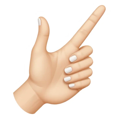 Solid White color Shh finger and hand emoji sticker