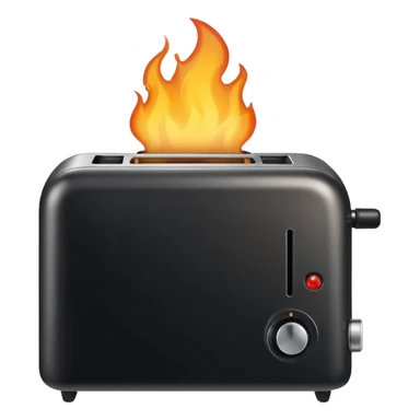 burning toaster sticker