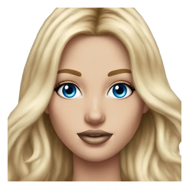 Realistic victoria secret model blonde blue eyes  sticker