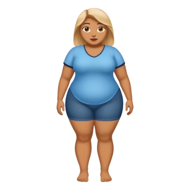 A plus sized woman, full body sticker