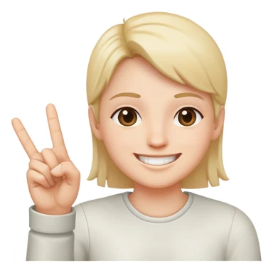 smiling face with one hand raised middle finger extended sticker