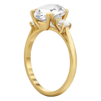 Oval cut diamond ring gold  sticker