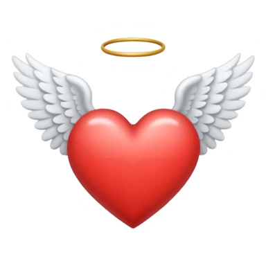 Cuore con ali da angioletto  sticker