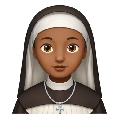 Brown skin nun sticker