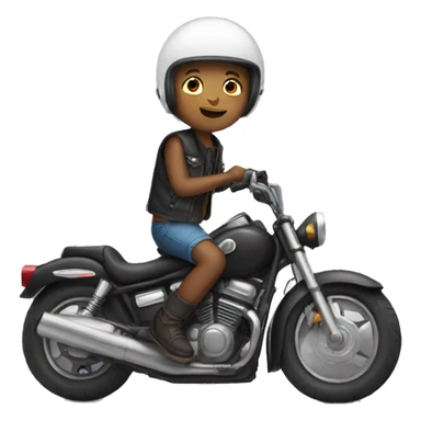 Kid sitting on motorcycle  sticker