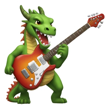 Dragon With guitar ￼ sticker