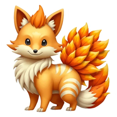 Sandshrew-Ninetails-Fennekin-Vulpix-fusion sticker