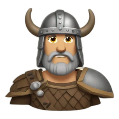 Vikingo sin pelos en la cabeza sticker