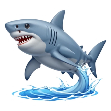 Shark with blue nike shoes sticker