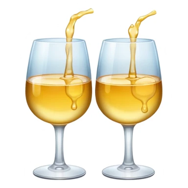 two glasses gently touching each other sticker