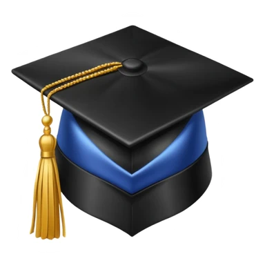 black grad cap sticker