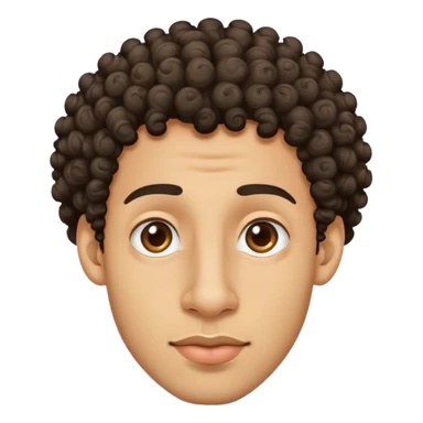 Lightskin guy with curly hair and a big nose  sticker