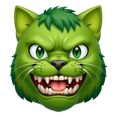 Hulk dog mixed with cat sticker