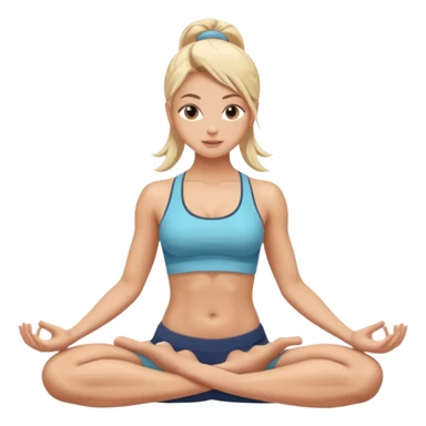 yoga girl abs sticker