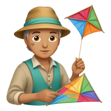 Kite Maker, making a kite sticker
