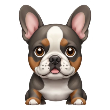 French bulldog that is brown black gray tri Merle sticker
