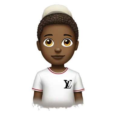 kid white skin with louis vuitton ball sticker