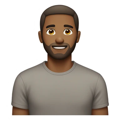 Normal guy with short hair brown eyes and wihout beard sticker