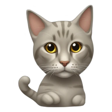 Un chat en pleine possession du crâne de la reine sticker