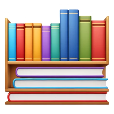 three colorful books on a shelf close-up sticker