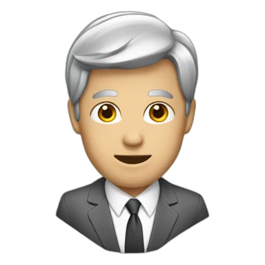 with grey hair in suit public speaking sticker