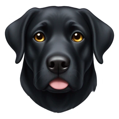 fat black lab dog sticker