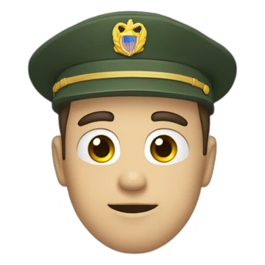 Une emoji qui pleure avec une salutation militaire sticker