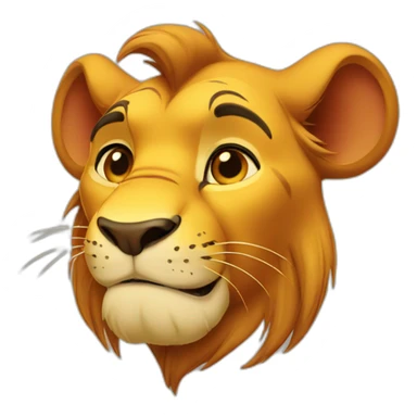 simba disney head sticker