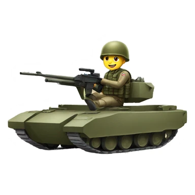 soldier riding tank sticker