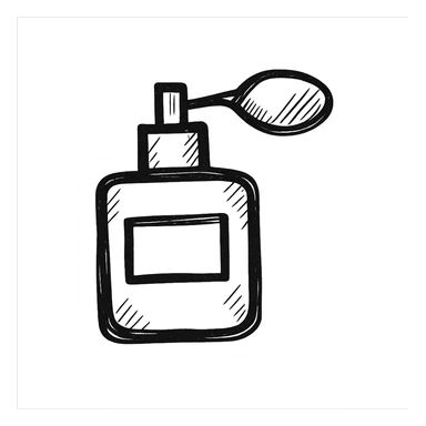 A perfume bottle sticker