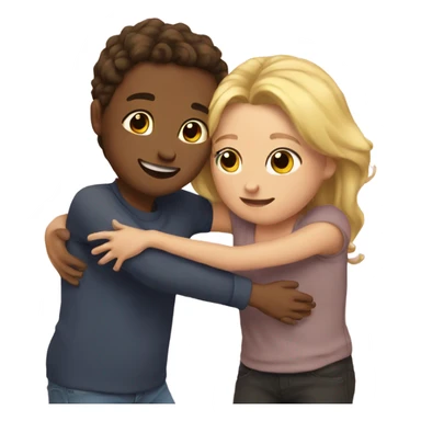 Besties hugging sticker