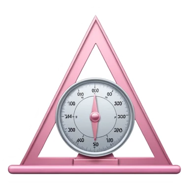 mac os icon Architect's scale, protractor, triangle, pink sticker