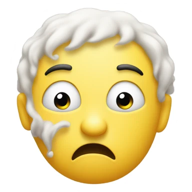 An emoji farting sticker