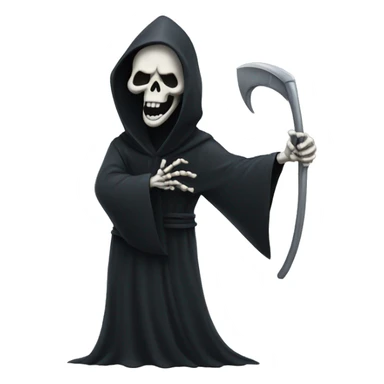 grim reaper excited sticker