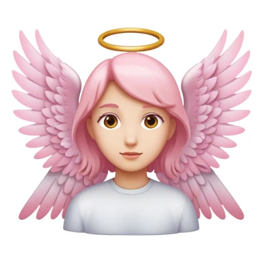 wings seraphim light pink  sticker