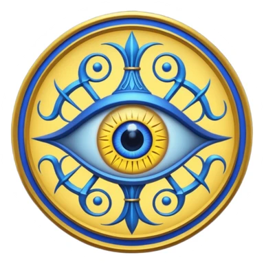 Wiz 101 casting sigil blue and yellow myth eye inspired school sticker