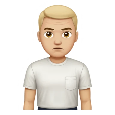 ligth man with a disgusted face full body sticker