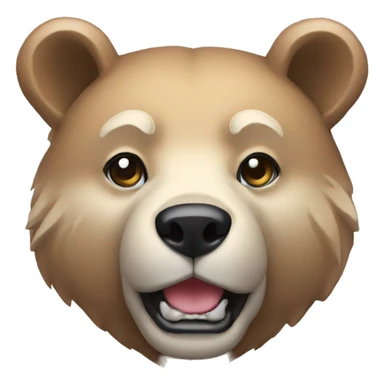 Diamond bear head  sticker