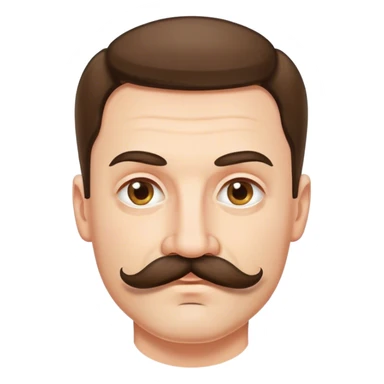 polish man with moustache sticker